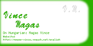 vince magas business card